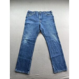 Vintage Lee Riders Jeans Mens 42x34 Blue Denim Made in USA Straight Leg 90s